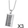 Collana Con Abaco (confezione Da 2-6) Con Telaio Mobile Per Contare Le Perline,