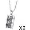 Collana Con Abaco (confezione Da 2-6) Con Telaio Mobile Per Contare Le Perline,