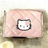 HELLO KITTY Portamonete Hello Kitty in pelle sintetica rosa trapuntata con custodia a spe...