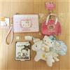 Hello Kitty Set 4 Pezzi Mini Borsa Portachiavi Peluche Specchio Custodia...