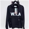 Non importa XU / Chikashitsu+ Felpa con cappuccio W.I.A Kitty Cat Ears nera in cotone pullover pullover sti...
