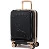 Snoopy Carry-on Spinner Valigia Front Open Carry Carry 2SNA7Z-01SS Nero...