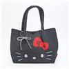 Sanrio Borsa Sanrio Hello Kitty in maglia nera con ciondolo a nastro rimovibile