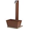 Fontana da Giardino con Rubinetto Vaschetta e Base Belfer 42/QVR Ruggine