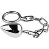 BDSMJOY Plug Anale Acciaio Inox Anale-Dilatatore con Catena di Blocco (M)