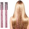 Bighan Hair Extension, Fili Glitter Capelli Scintillio, Colorate Estensioni | 12 Pezzi Hair Extensions, Capelli Scintillio Resistente, Colorate Estensioni dei Arcobaleno per Capelli Colorati Festa, Donne
