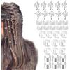 Generic Gioielli per capelli per trecce, 40 fermagli in metallo per trecce | Gioielli per dreadlock | Fermagli per capelli | Set di anelli per extension per capelli | decorativi per trecce eleganti