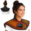Mvellir Cuscino riscaldante per collo e spalle, senza fili, con 4000 mAh, 4 livelli di calore, 5 timer, scaldacollo e spalle, con touch screen, cuscino riscaldante elettrico, regalo per donne, uomini, papà