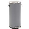 EKO - Pattumiera a pedale Belle Deluxe 30 litri - Plastica d'acciaio - Grigio, sabbiato