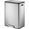 EKO - Ecocasa 2 Pattumiera a pedale per il riciclo 20+20 litri - Acciaio inox Polipropilene - Acciaio inox opaco