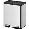 EKO - Riciclatore a spacco Essential Treteimer 20+20 litri - Acciaio inox - Matt Edelstahl
