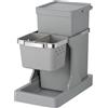 EKO - Cestino da incasso Deco 20+4 litri - Plastica Acciaio inossidabile - Grigio