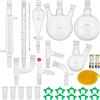 VEVOR Set di vetreria da laboratorio VEVOR da 24 pezzi, Kit di vetreria da laboratorio in vetro borosilicato 3,3 (GG-17), Kit di vetreria da laboratorio resistente fino a 600 °C, Kit di vetreria da laboratorio con guarnizione in gomma, Kit di vetreria …
