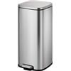 EKO - Pattumiera a pedale Stella 30 litri - Acciaio inox - Acciaio inox opaco
