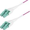 StarTech.com Cavo in fibra ottica multimodale da 15m LC a LC (UPC) OM4 Viola Erica, 50/125 µm, 40G/100G, LOMMF/VCSEL, cavo in fibra Uniboot, OFNR Riser
