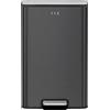 EKO - Cestino a pedale Marina 50 litri - Plastica acciaio inox - Nero opaco