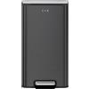 EKO - Cestino a pedale Marina 30 litri - Acciaio inox Plastica - Nero opaco
