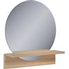 VICCO Specchio bagno Vicco Elyra Rovere dorato 50 x 54.5 cm con ripiano, Model 58388