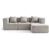 MILY SOFA MILYSOFA SOFABULOUS: divano angolare modulare a 3 posti con chaise longue, raffinato tessuto a riccioli, beige pietra