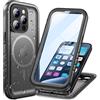 Cozycase Cover TOP 360 Antiurto IP68 Impermeabile Per iPhone 15 Pro | Magnetica Per Magsafe, Rugged Militare, Subacquea Waterproof Case Anti Urto Resistente Antipolvere, Custodia Integrale. Nero