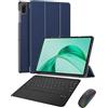 Generic Custodia con tastiera per Honor Pad X9A/X9 Pro 11,5 pollici con mouse, touchpad Custodia con tastiera staccabile con porta penna per Honor Pad X9A da 11,5 pollici