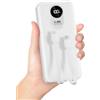 Powelephant Powerbank 30000mAh con Cavi Integrati: 22.5W Batteria Esterna Ricarica Rapida con Grande Capacità, 4 uscite e 2 ingressi-Bianco 1.5×20000 mAh Power Bank