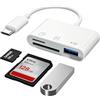 Hilacini Lettore SD USB C, adattatore USB C a SD TF, lettore di schede di memoria 3 in 1, connettore USB C a HDMI, compatibile con Samsung, Xiaomi, iPhone, iPad, PC, Plug and Play (bianco)