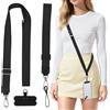 HONZUEN Cordino Cellulare Universale con 2 Toppe Nero