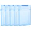 PATIKIL 5Pz Scatola Per Disco Rigido 4.5 x 3.2 Per Dischi Rigidi Blu | Scatola Di Archiviazione In Plastica, Portatile, Anti-Statica, Per SSD HDD Esterni 2.5
