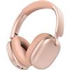 RORSOU C6 Cuffie con Cancellazione Attiva del Rumore, Cuffie Wireless Over Ear Bluetooth, Cuffie Leggere Piegevoli con Cupole Profonde per Bassi Comfort e Microfono Oro Rosa