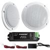 STUDIOFINIX Altoparlanti a Tetto Bluetooth Impermeabili da 10 cm per Bagno, Cucina, Casa, All'aperto, Camper, Carretto da Golf e Barca con Montaggio Incastonato(Bianco)