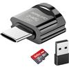 BORLTER CLAMP Lettore di Schede Micro SD/TF USB C a Memoria con Adattatore, Compatibile con MacBook, Telefoni Galaxy Android e Altro
