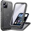 Cozycase Cover TOP 360 Antiurto IP68 Impermeabile Per iPhone 11 Pro Max | Indistruttibile Rugged Militare, Subacquea Waterproof Anti Urto Resistente Antipolvere, Custodia Integrale Doppia Case. Nero