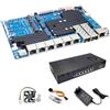 youyeetoo Banana Pi BPI-R4 Pro 8X WiFi 7 Router, MTK MT7988A, 8GB RAM, OpenWRT, 2X 10GbE SFP+/RJ45, 4X 2.5GbE LAN, NAS, 4G/5G, Smart Gateway (4E, 4GB RAM, Kit Case Metallo)