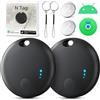 LocLynx Air Tracker Android, Apple e Android Smart Tracker Tag, Bluetooth Localizzatore Trova oggetti Compatibile con Apple e Google Funzioni Trova Dov'è, Localizzatore Chiavi per Borse (Nero, 2 PACK)