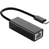 Genérico Adattatore USB C a Ethernet - Convertitore LAN da 100 Mbps, porta di rete in alluminio | Connettore Internet cablato per notebook, tablet, telefono cellulare, PC desktop, Plug & Play, accesso a dat