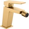 NOLUXA IMEX - Rubinetto Bidet Dorato | Rubinetto Monocomando Bidet Bagno Colore Oro Spazzolato | Rubinetto Bidet con Miscelatore Acqua Calda/Fredda | Rubinetteria Bidet | Facile Installazione | Serie Art
