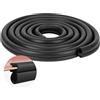 Flintronic Guarnizione Soglia Porta Garage, Basculante Garage, 6M*Nero | Tipo F Insonorizzato, Impermeabile, Antivento, Anti-insetto per Mantenere Pulito e Asciutto, Gomma Taglio Facile