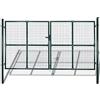vidaXL Cancello per Recinzione a doppia Porta 300x150 cm in Acciaio