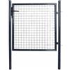 vidaXL Cancello da Giardino in Rete di Acciaio Zincato 100x100 cm Grigio