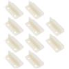 The Lord of the Tools 10 Pezzi Guida Per Pavimento Porta In Plastica Guida Inferiore Per Porta Scorrevole In Legno Adatta Per Porta Scorrevole In Legno Bianco Latte 44x26x17mm