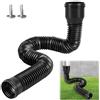 Hengrongshen 1 prolunga flessibile per tubo di scarico 80/100 mm, allungabile da 47 a 150 cm, grondaie (nero)