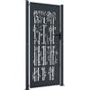 vidaXL Cancello da giardino antracite 100x200 cm in acciaio e bambù