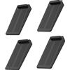 Yosemy Fermaporta in Gomma, Yosemy 4pcs Cuneo Ferma Porta e Finestra,Antiscivolo,con Altezza Regolabile,Protezioni per Porta Interne e Finestre Casa Ufficio, Nero