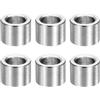 sourcing map 6 distanziali in metallo M10, distanziatori in acciaio inox da 3/8, diametro interno 10 mm, diametro interno 16 mm, lunghezza 12 mm, boccola rotonda non filettata, finitura semplice per