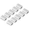 QUARKZMAN Alluminio Manicotti Morsetti 3mm Ovale Tono Argento 100pz | per 0,5mm Filo Corda e Cavo Linea