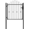 vidaXL Cancello per recinzione ASTEN 100 x 100 cm Metallo Bloccabile