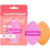 Real Techniques Spugna in polvere 2 in 1 Miracle, bifacciale, a misura intera, per miscelare il trucco,1 confezione