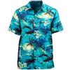 NW NATIONWEAR Camicia Hawaiana Uomo - Camicia Estiva con Fantasie Tropicali - Camicia a Maniche Corte con Bottoni - Perfetta per Spiaggia, Feste Estive, Vacanze e Eventi a Tema Hawaiano - 100% Poliestere