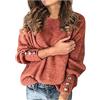 Generico Maglie Donna Elegante a Collo Alto Intrecciato Casual Lavorato a Maglia per Autunno e InvernoPullover Maglione Lavorato Maglia